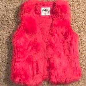 Justice faux fur vest